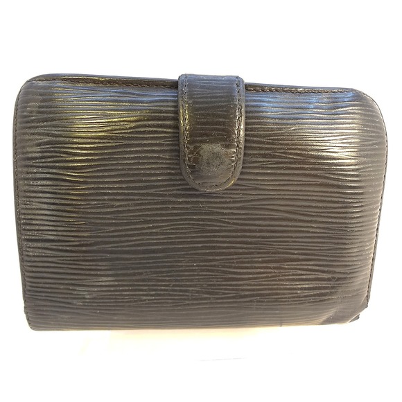 Louis Vuitton Black Epi Leather Vintage Coin Purse Wallet 1996 French Purse - Picture 1 of 12